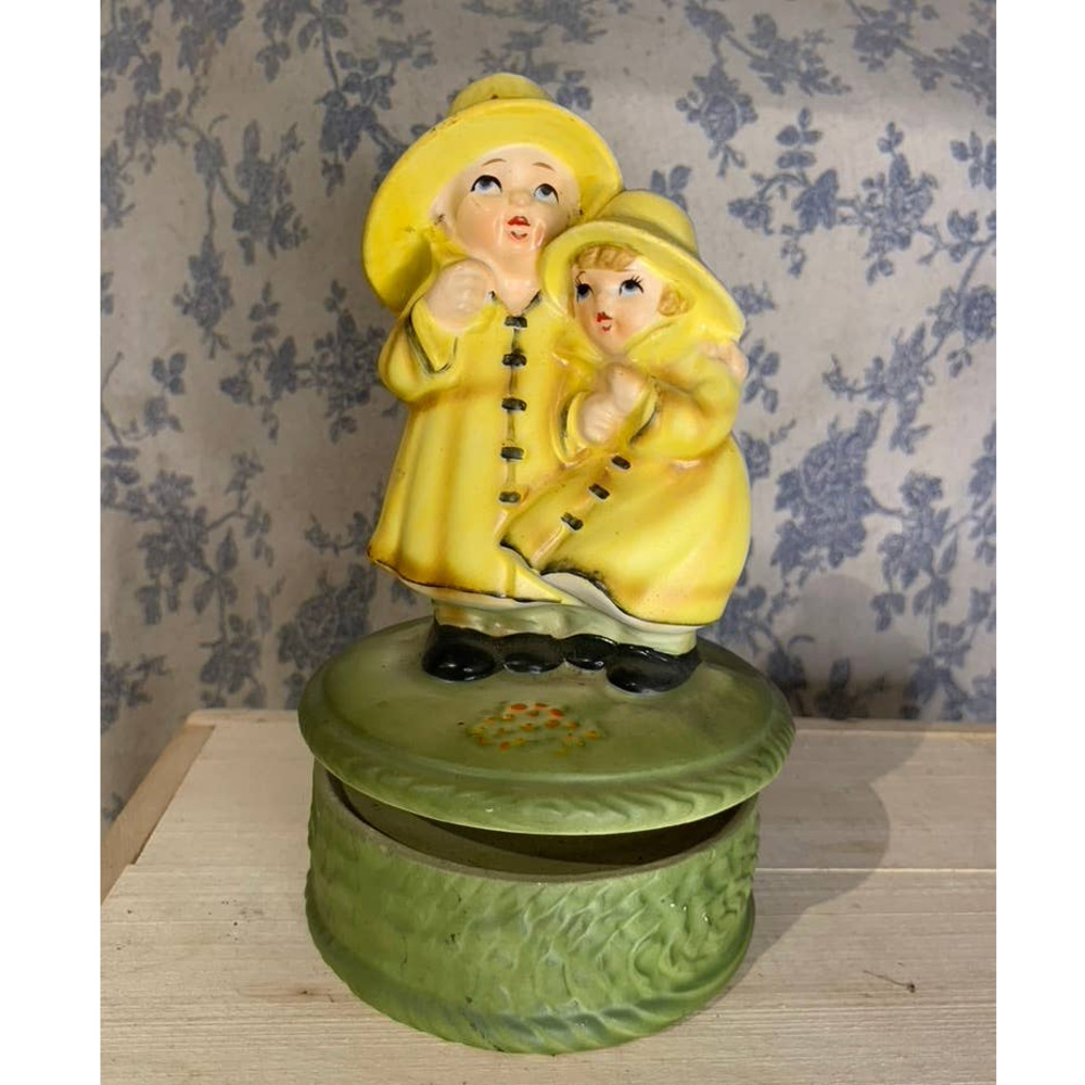 Raindrops Keep Falling on My Head Vintage 1960s Musical Figurine